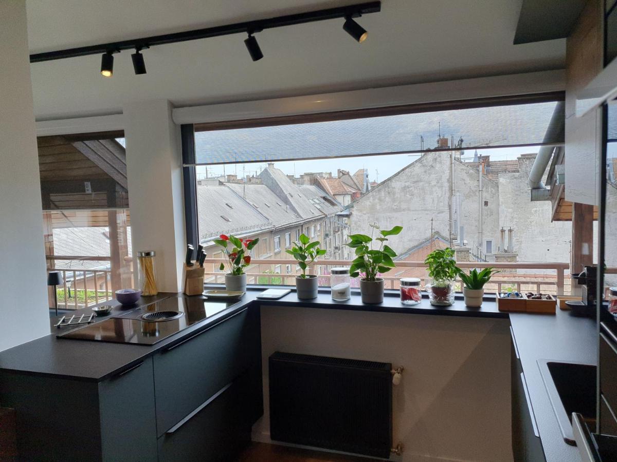 Modern Top Floor Loft With Balcony Budapeszt Zewnętrze zdjęcie